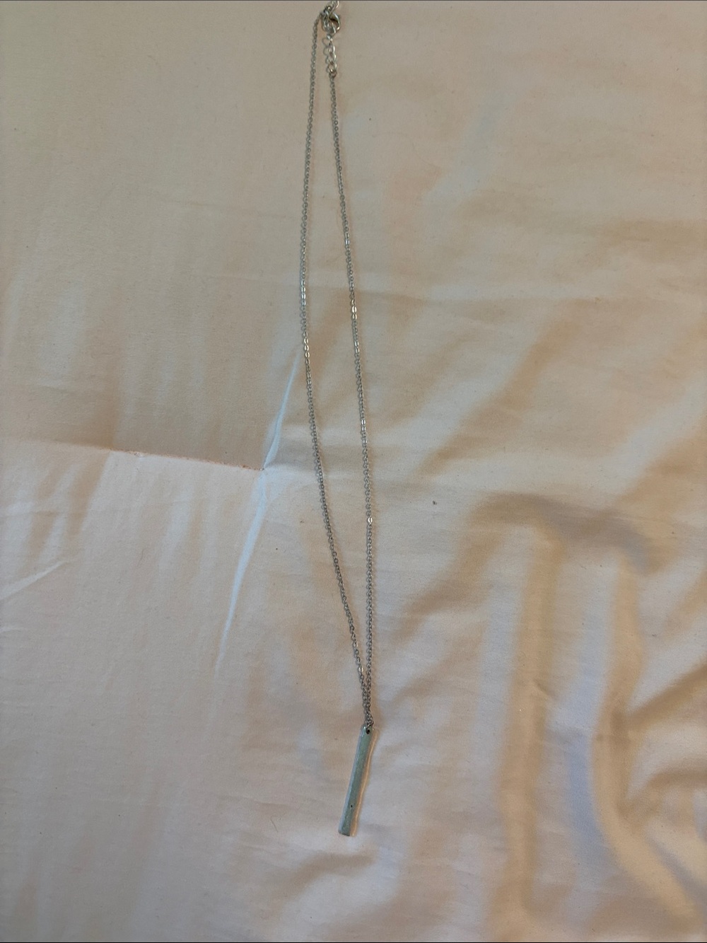belk Silver Vertical Bar Pendant Necklace